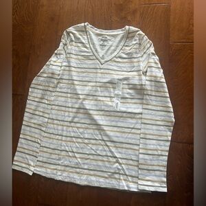 NWT Size Small Sonoma Long Stripped Sleeve